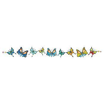 Band of Butterflies Design Water Transfer Temporary Tattoo(fake Tattoo) Stickers NO.12312