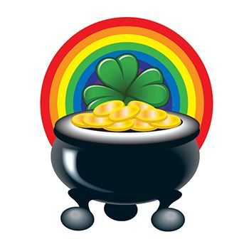 Pot of Gold Design Water Transfer Temporary Tattoo(fake Tattoo) Stickers NO.13417